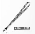 A220 Flat Text Designed Lanyard & ID Holders Supply