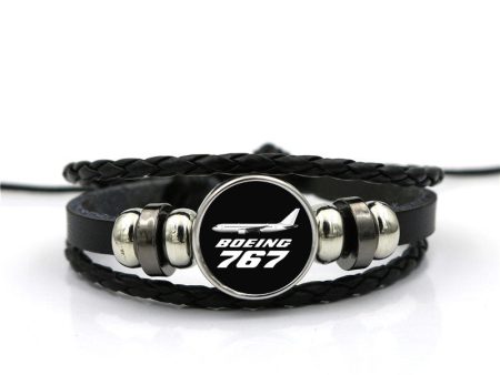 The Boeing 767 Designed Leather Bracelets Cheap