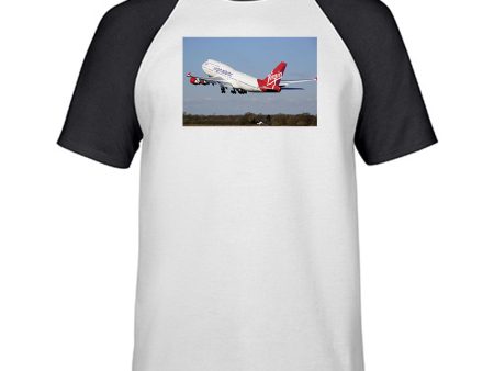 Virgin Atlantic Boeing 747 Designed Raglan T-Shirts Online now