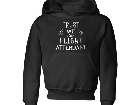 Trust Me I m a Flight Attendant Designed  CHILDREN  Hoodies For Sale