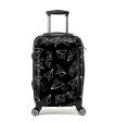 Paper Airplane & Fly Black Designed Cabin Size Luggages Supply