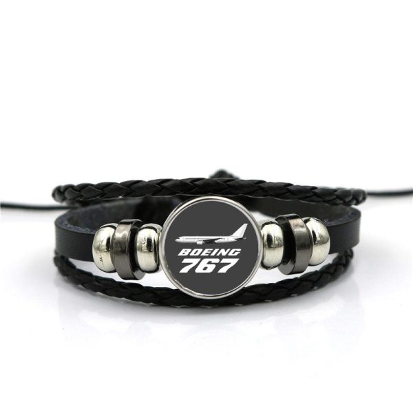 The Boeing 767 Designed Leather Bracelets Cheap