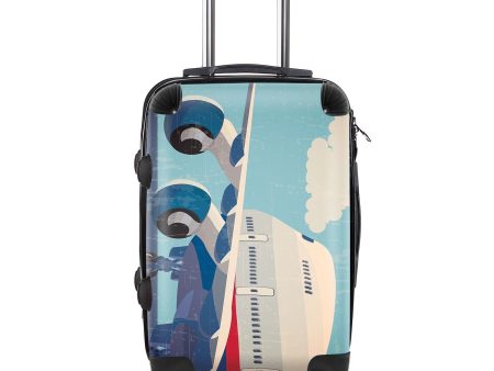 Vintage Boeing 747 Designed Cabin Size Luggages For Discount