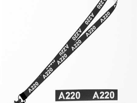 A220 Flat Text Designed Lanyard & ID Holders Supply