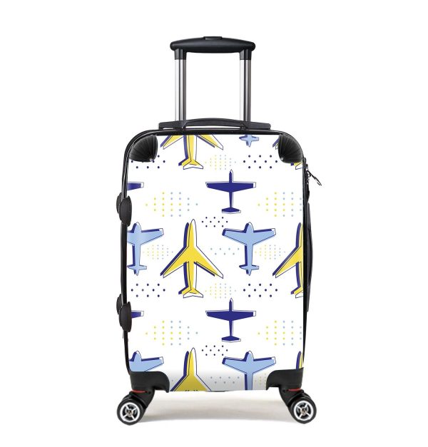 Very Colourful Airplanes Designed Cabin Size Luggages For Sale