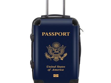 USA Passport Designed Cabin Size Luggages on Sale