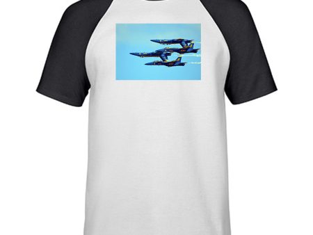 US Navy Blue Angels Designed Raglan T-Shirts For Sale