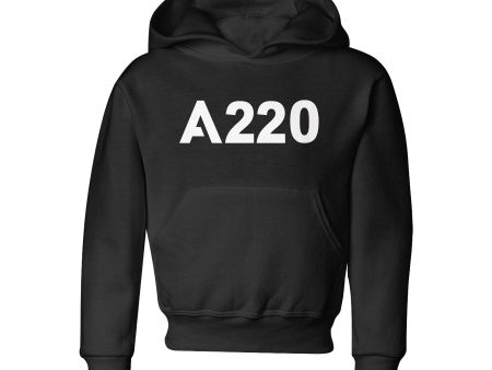 A220 Flat Text Designed  CHILDREN  Hoodies Cheap