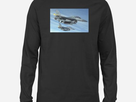 Two Fighting Falcon Designed Long-Sleeve T-Shirts Discount