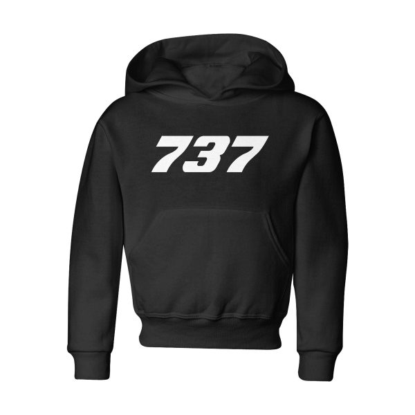 737 Flat Text Designed  CHILDREN  Hoodies Online Hot Sale