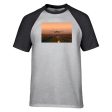 uper Cool Landing During Sunset Designed Raglan T-Shirts Online