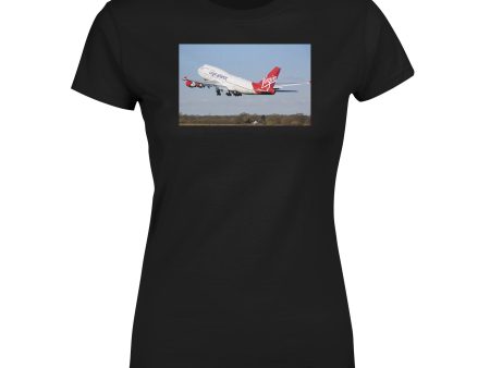 Virgin Atlantic Boeing 747 Designed Women T-Shirts Online