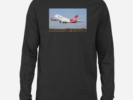 Virgin Atlantic Boeing 747 Designed Long-Sleeve T-Shirts For Cheap