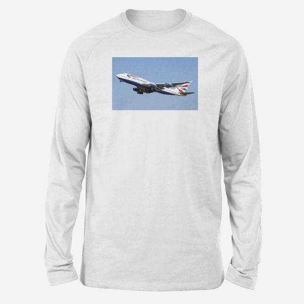 Departing British Airways Boeing 747 Designed Long-Sleeve T-Shirts Online