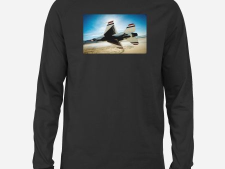 Turning Right Fighting Falcon F16 Designed Long-Sleeve T-Shirts Supply