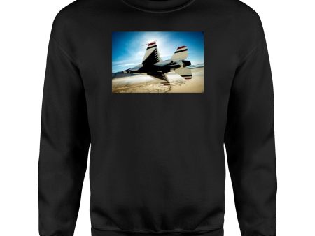 Turning Right Fighting Falcon F16 Designed Sweatshirts Hot on Sale