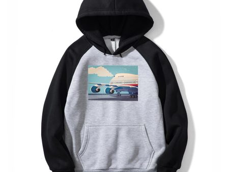 Vintage Boeing 747 Designed Colourful Hoodies Supply