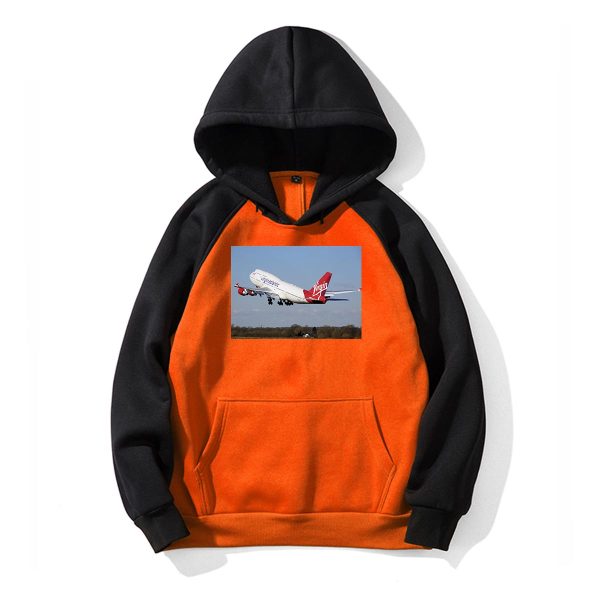 Virgin Atlantic Boeing 747 Designed Colourful Hoodies Discount