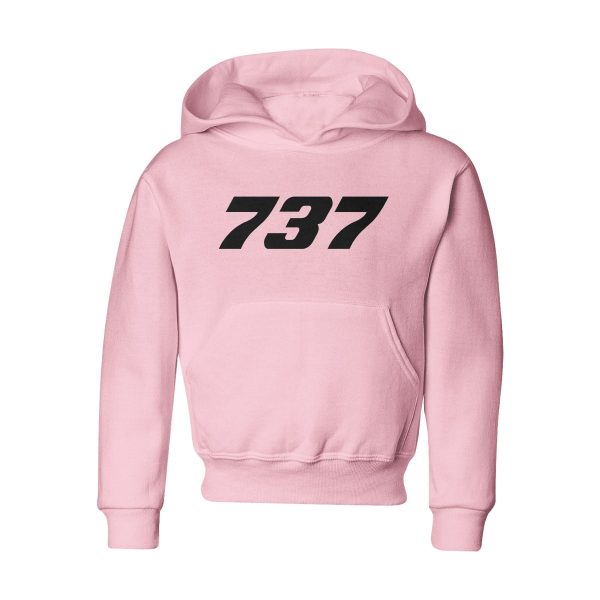 737 Flat Text Designed  CHILDREN  Hoodies Online Hot Sale