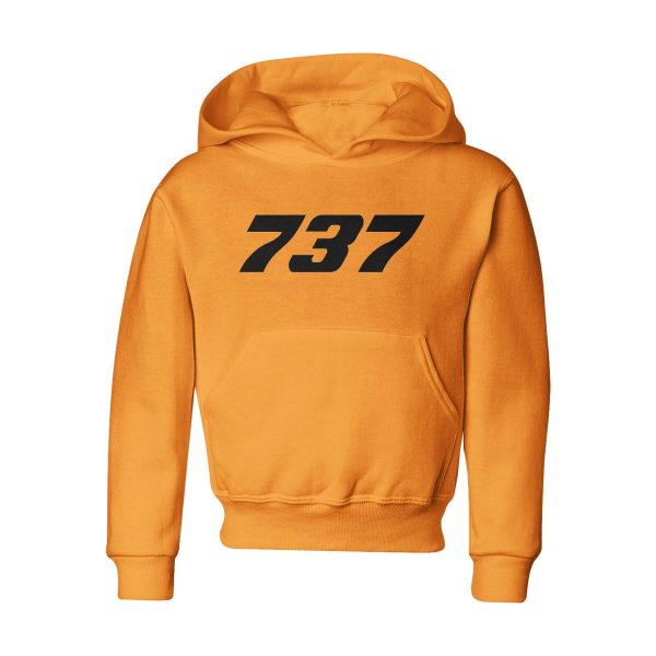 737 Flat Text Designed  CHILDREN  Hoodies Online Hot Sale