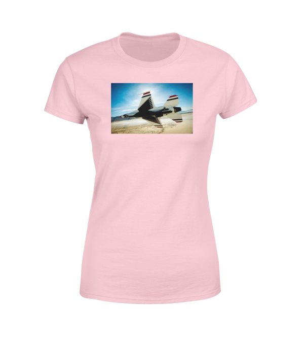 Turning Right Fighting Falcon F16 Designed Women T-Shirts Sale