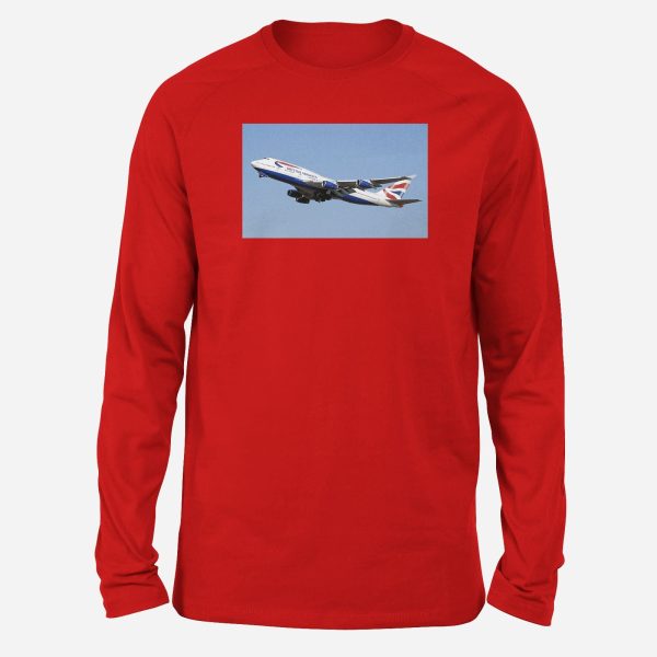 Departing British Airways Boeing 747 Designed Long-Sleeve T-Shirts Online