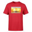 Face to Face with Air Force Jet & Flames Designed T-Shirts Sale