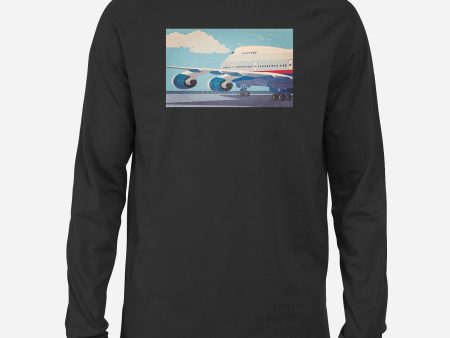 Vintage Boeing 747 Designed Long-Sleeve T-Shirts Discount