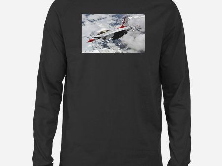 US Air Force Show Fighting Falcon F16 Designed Long-Sleeve T-Shirts Hot on Sale