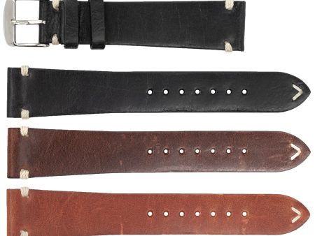 ROCHET ZRC No. 740 Cow Vintage Watch Straps with Hand-Sewn Stitching (19x16mm) Online Sale