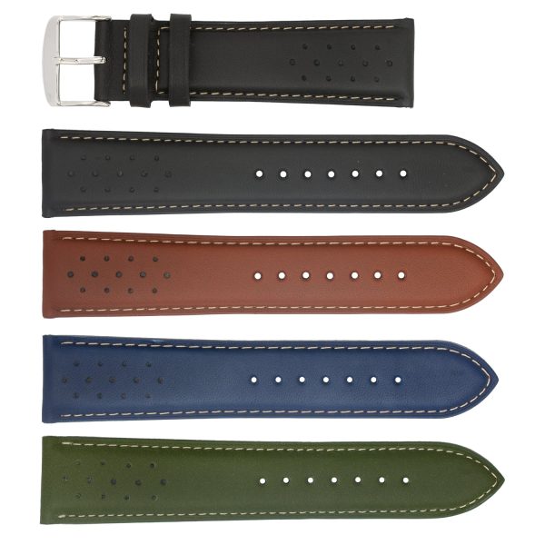 ROCHET ZRC No. 542 Cowhide Sport Fine Leather Straps with Contrast Stitching (18mm~22mm) Hot on Sale