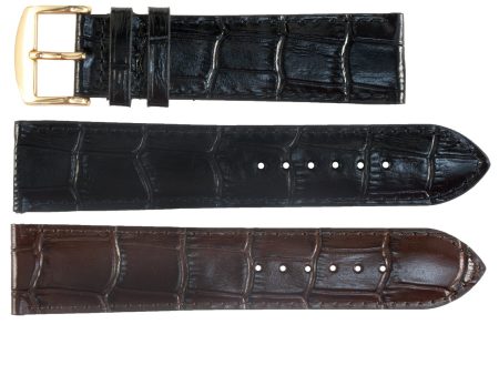 ROCHET ZRC No. 519 Extra Extra Long Alligator Grain Fine Leather Aerocomfort Straps (10mm~22mm) Sale