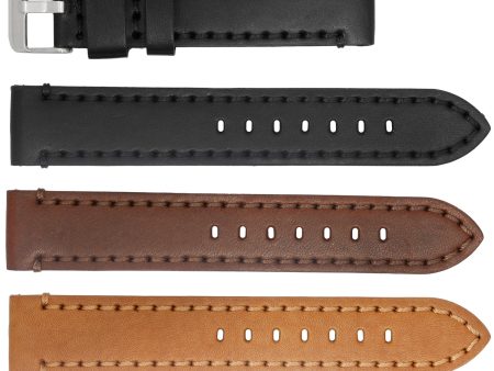 ROCHET ZRC No. 743 Ingrassata Cowhide Leather Straps with Heavy Stitching (20mm~24mm) Supply